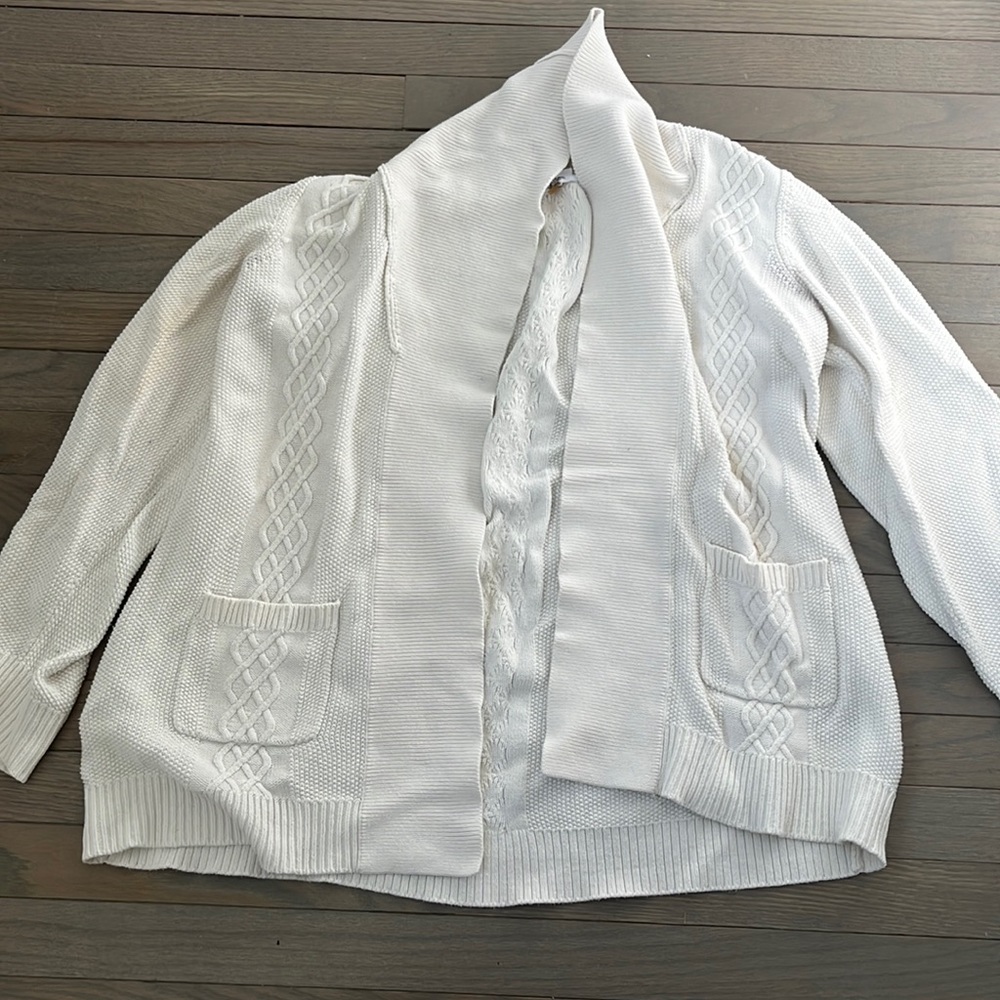 Calvin Klein Wrap Around White Sweater